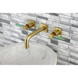 Kaiser Double-Handle 3-Hole Wall Mount Bathroom Faucet