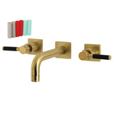 Kaiser Double-Handle 3-Hole Wall Mount Bathroom Faucet