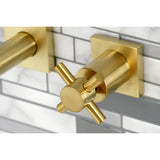 Concord Double-Handle 3-Hole Wall Mount Bathroom Faucet