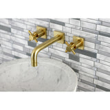 Concord Double-Handle 3-Hole Wall Mount Bathroom Faucet