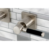 Kaiser Double-Handle 3-Hole Wall Mount Bathroom Faucet