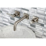 Kaiser Double-Handle 3-Hole Wall Mount Bathroom Faucet