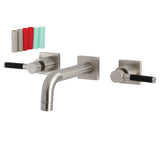 Kaiser Double-Handle 3-Hole Wall Mount Bathroom Faucet