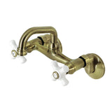 Kingston Two-Handle 2-Hole Wall Mount Bar Faucet