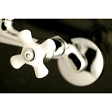 Kingston Double-Handle 2-Hole Wall-Mount Bridge Kitchen Faucet
