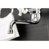 Kingston Double-Handle 2-Hole Wall Mount Bathroom Faucet