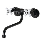 Kingston Double-Handle 2-Hole Wall Mount Bathroom Faucet