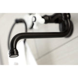 Kingston Double-Handle 2-Hole Wall Mount Bathroom Faucet