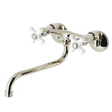 Kingston Double-Handle 2-Hole Wall Mount Bathroom Faucet
