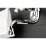 Kingston Double-Handle 2-Hole Wall Mount Bathroom Faucet