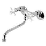 Kingston Double-Handle 2-Hole Wall Mount Bathroom Faucet