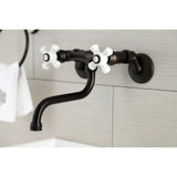Kingston Double-Handle 2-Hole Wall Mount Bathroom Faucet