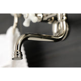 Kingston Double-Handle 2-Hole Wall Mount Bathroom Faucet