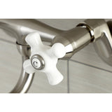 Kingston Double-Handle 2-Hole Wall Mount Bathroom Faucet
