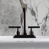Kaiser Double-Handle 3-Hole Deck Mount 4-Inch Centerset Bathroom Faucet with Brass Pop-Up