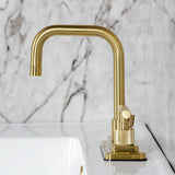 Convergent Knurled Double-Handle 3-Hole Deck Mount 4-Inch Centerset Bathroom Faucet with Brass Pop-Up