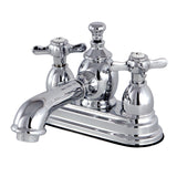 Essex Double-Handle 3-Hole Deck Mount 4-Inch Centerset Bathroom Faucet with Brass Pop-Up