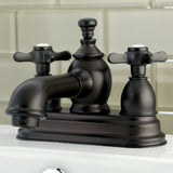 Essex Double-Handle 3-Hole Deck Mount 4-Inch Centerset Bathroom Faucet with Brass Pop-Up