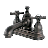 Essex Double-Handle 3-Hole Deck Mount 4-Inch Centerset Bathroom Faucet with Brass Pop-Up