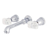 Krystal Onyx Two-Handle 3-Hole Wall Mount Tub Faucet