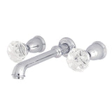 Krystal Onyx Two-Handle 3-Hole Wall Mount Tub Faucet