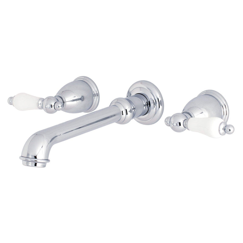 English Vintage Two-Handle 3-Hole Wall Mount Roman Tub Faucet