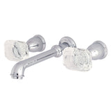 Krystal Onyx Two-Handle 3-Hole Wall Mount Tub Faucet