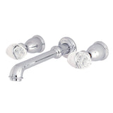 Krystal Onyx Two-Handle 3-Hole Wall Mount Tub Faucet
