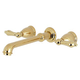 English Country Two-Handle 3-Hole Wall Mount Roman Tub Faucet