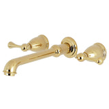 English Country Two-Handle 3-Hole Wall Mount Roman Tub Faucet