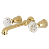 Krystal Onyx Two-Handle 3-Hole Wall Mount Tub Faucet