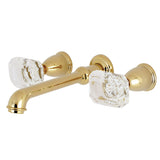 Krystal Onyx Two-Handle 3-Hole Wall Mount Tub Faucet