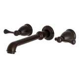English Country Two-Handle 3-Hole Wall Mount Roman Tub Faucet