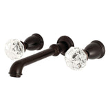 Krystal Onyx Two-Handle 3-Hole Wall Mount Tub Faucet