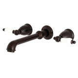 English Vintage Two-Handle 3-Hole Wall Mount Roman Tub Faucet