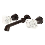 Krystal Onyx Two-Handle 3-Hole Wall Mount Tub Faucet