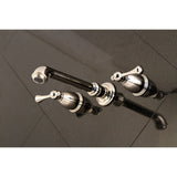 English Country Two-Handle 3-Hole Wall Mount Roman Tub Faucet