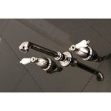English Vintage Two-Handle 3-Hole Wall Mount Roman Tub Faucet