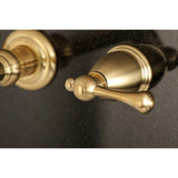 English Country Two-Handle 3-Hole Wall Mount Roman Tub Faucet
