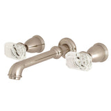 Krystal Onyx Two-Handle 3-Hole Wall Mount Tub Faucet