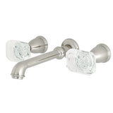 Krystal Onyx Two-Handle 3-Hole Wall Mount Tub Faucet