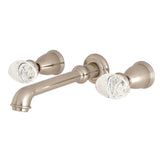 Krystal Onyx Two-Handle 3-Hole Wall Mount Tub Faucet