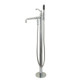 English Country Single-Handle 1-Hole Freestanding Tub Faucet with Hand Shower