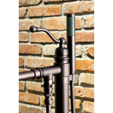English Country Single-Handle 1-Hole Freestanding Tub Faucet with Hand Shower