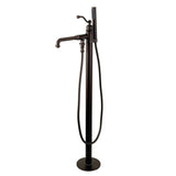 English Country Single-Handle 1-Hole Freestanding Tub Faucet with Hand Shower
