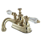 Wilshire Double-Handle 3-Hole Deck Mount 4-Inch Centerset Bathroom Faucet with Brass Pop-Up