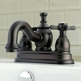 Essex Double-Handle 3-Hole Deck Mount 4-Inch Centerset Bathroom Faucet with Brass Pop-Up
