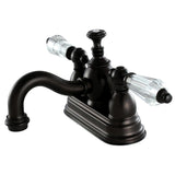 Wilshire Double-Handle 3-Hole Deck Mount 4-Inch Centerset Bathroom Faucet with Brass Pop-Up