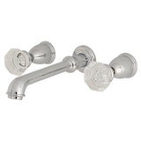 Celebrity Double-Handle 3-Hole Wall Mount Bathroom Faucet