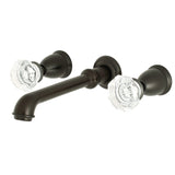 Celebrity Double-Handle 3-Hole Wall Mount Bathroom Faucet